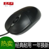 鼠标PS2圆口USB扁口笔记本台式机电脑通用办公光电有线鼠标
