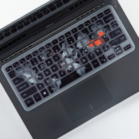 笔记本键盘膜适用14英寸戴尔燃7000电脑5488灵越5000|D款:彩绘款(世界地图)