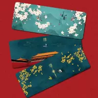 防水鼠标垫中国风国潮超大号故宫风中式文化复古办公桌垫笔记本垫