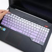 华硕飞行堡垒7九代15.6寸游戏本电脑i7-9750H金属电竞键盘保护膜|渐变紫色