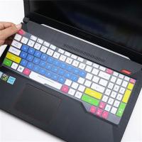 华硕飞行堡垒7九代15.6寸游戏本电脑i7-9750H金属电竞键盘保护膜|七彩蓝色