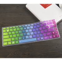 华硕笔记本电脑键盘保护膜14寸Y481ck45Vw419lx450ca441ua480ue403na456u贴膜|彩虹色