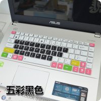 华硕笔记本电脑键盘保护膜14寸Y481ck45Vw419lx450ca441ua480ue403na456u贴|五彩-黑