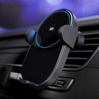 无线车充车载充电器 电动手机支架20W功率汽车用高速无线闪充