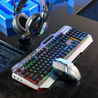 真机械手感键盘鼠标套装耳机电竞三件套有线英雄联盟游戏外设专用网吧联想台式笔记本电脑键鼠两件二件办公cf