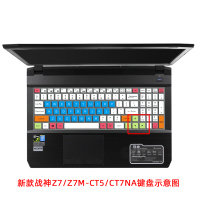 Hasee神舟战神键盘保护膜Z7-KP7EC/GC笔记本Z7M-KP|[新款Z7/Z7M-CT5/CT7NA]五彩蓝