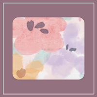 创意清新柔软皮质涂鸦花朵方形文艺桌面小号鼠标垫简约可爱小清新