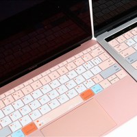macbookpro键盘膜苹果笔记本|[新款MacbookPro13寸/老款Macbook12寸-不带Bar(珊瑚粉)]