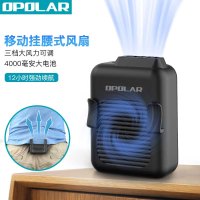 usb挂腰小风扇可充电腰挎挂脖便携户外农民快递外卖懒人厨师大风