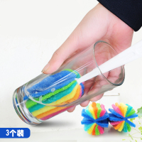 3个装长柄杯刷海绵瓶子洗杯子刷清洁刷玻璃奶瓶洗杯神器洗杯刷子