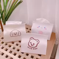 ins风韩国可爱小熊纸巾套可折叠车载防水耐脏抽纸盒少女心泰迪