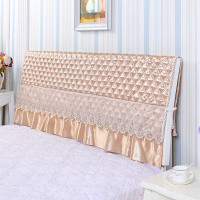 夹棉床头罩床头套防尘罩1.5m床1.8m床2米软床保护套|真丝-咖色 床头1.2米