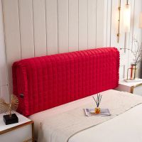 全包加厚床头罩欧式简约实木布艺皮床不规则弹力软包靠背防尘罩套|大红 1.2床头罩(床头长度尺寸)