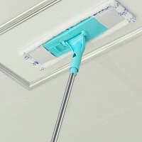 除尘鸡毛掸子家用打扫灰尘可伸缩加长天花板搞卫生神清洁器大扫除|新款平板擦拖[含不锈钢杆]