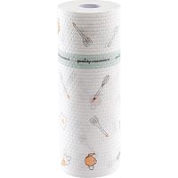 懒人抹布洗厨房用纸家用一次性可水洗家务清洁洗碗无纺布干湿两用|[可重复使用]餐具印花50撕 3卷()