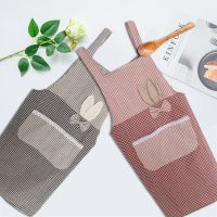 围裙女厨房家用防水防油罩衣纯棉麻可爱工作服时尚无袖背带小个子