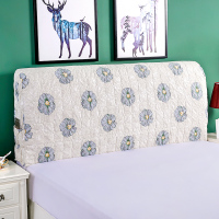 床头罩床头套罩1.5米1.8米床头罩床头套防尘罩皮床床头保护套|霓裳蓝色(特价) 床头1.8米高60厘米