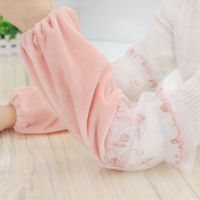 长款套袖防污办公女士毛绒袖套韩版秋冬家务工作蕾丝护袖成人袖头