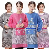 韩版围裙女长袖防污防油男女罩衣反穿衣围腰裙厨房做饭妈妈装工作