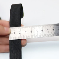 加厚松紧带宽黑白色橡筋扁衣服橡皮筋弹力裤子细服装辅料裤腰|加厚黑2cm宽9米长