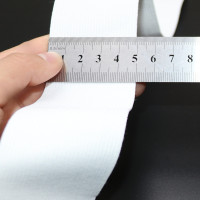 加厚松紧带宽黑白色橡筋扁衣服橡皮筋弹力裤子细服装辅料裤腰|加厚白5cm宽3米长