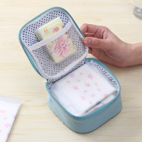 卫生巾收纳包大容量可爱拉链装姨妈巾袋子放卫生棉m巾的月事小包