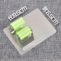 拖把挂钩免打孔强力固定卡扣卫生间挂扫把架拖布夹不锈钢收纳神器|大方底绿色 三个装