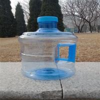 加厚7.5升手提纯净水桶 饮水机桶5l户外容器食品级10升打水桶带盖|蓝色5升1个箱装