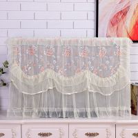 电视罩防尘罩套家用蕾丝布艺电视机防尘布电视机开机不取罩|柳叶情黄 47寸(120*80115*65)