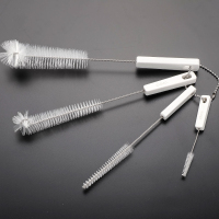 日本长柄壶嘴刷奶瓶奶嘴小孔清洁刷子细口茶壶嘴硬毛刷大小号套装