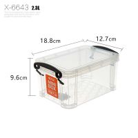 禧天龙迷你透明收纳箱塑料儿童玩具整理箱多尺寸收纳盒箱加厚抗压|X-66432.3L1个装