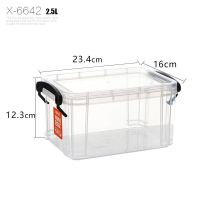 禧天龙迷你透明收纳箱塑料儿童玩具整理箱多尺寸收纳盒箱加厚抗压|X-66422.5L1个装