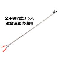 垃圾夹捡垃圾钳拾物器取物器捡拾器长柄环卫夹取物夹加长拾物夹|全不锈钢款1.5米