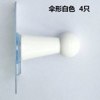 无痕粘贴实木挂钩创意免打孔衣服勾免钉卧室门后墙壁挂衣帽架钩子|伞形白色【4只】