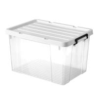 加厚透明塑料收纳箱特大号衣服被子玩具储物箱零食整理箱收纳盒|高透明[加厚款] 780型号:长65宽46高36厘米