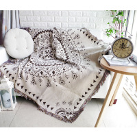 北欧几何图案网红加厚沙发毯子沙发巾全盖沙发套防尘罩民宿装饰毯|曼德拉 90*90cm