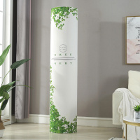 圆形柜机格力美的海尔布艺空调罩套立式圆|悠然绿意-高弹全包 美的云行/悦行/睿行