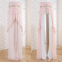 空调罩海尔格力美的圆形奥克斯柜机立式圆柱空调套开机不取防尘|贵妃粉色 格力I酷I铂