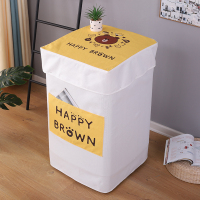 洗衣机罩防水防晒波轮上开全自动通用防尘套滚筒式小天鹅海尔盖布|波轮款--布朗熊 波轮上开盖：宽58厚60高95