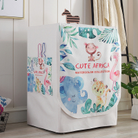 洗衣机罩防水防晒波轮上开全自动通用防尘套滚筒式小天鹅海尔盖|防水防晒--动物乐园 波轮上开盖:宽56厚58高90