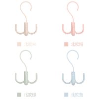 挂钩可旋转4爪多用挂架挂钩衣架领带丝巾围巾衣帽架塑料挂钩|4爪挂钩(随机色3个装)