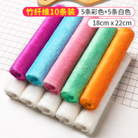 厨房家用加厚抹布洗碗毛巾吸水不掉毛不沾油家务清洁去油的洗碗布|去油抹布[10条彩色-中号简装]擦不净全额退款