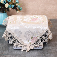 家用复印打印机防尘罩盖布惠普佳能爱普生兄弟遮盖罩子的帘布艺套|锦上添花-黄色 58*58cm(含花边)