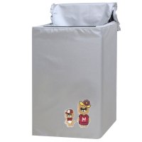 波轮洗衣机罩防水防晒盖布套子上开全自动海尔小天鹅美的防尘通用|银色拉链(亲子熊) 迷你婴儿3-4kg专用