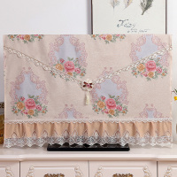 欧式液晶电视机罩挂式50寸55寸65寸布艺电视套防尘罩盖巾盖布家用|语珊-棕 37英寸