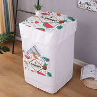 洗衣机罩防水防晒波轮上开全自动通用防尘套滚筒式小天鹅海|杏色上开--冰激凌火烈 宽60厚65高85cm（9-12公斤）