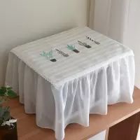 四面微波炉套子防尘罩全包烤箱罩格兰仕美的微波炉帘盖巾盖布北欧|彩色花盆 长52-宽30-高33cm