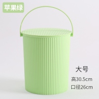 水桶大号加厚塑料手提洗澡桶可坐钓鱼多用收纳储物洗车带盖水桶凳|苹果绿(大号)