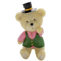 卡通小熊插头挂钩家用 电源插头收纳挂钩项链收纳钩浴室厨房挂钩|绿衣小熊(3个)