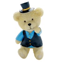 卡通小熊插头挂钩家用 电源插头收纳挂钩项链收纳钩浴室厨房挂钩|蓝衣小熊（3个）